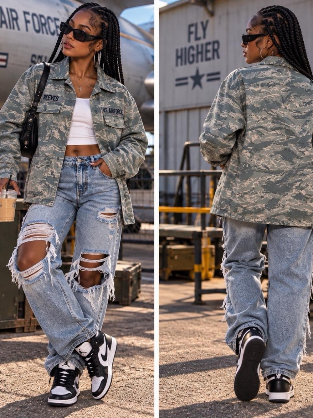 Women’s Camouflage Utility Jacket - Green Camouflage